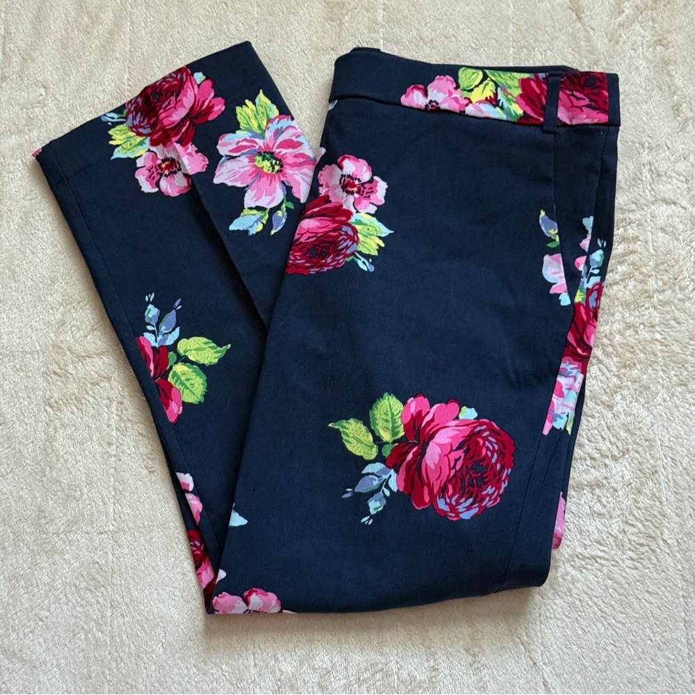 JL Jules & Leopold Blue Floral Pants Size M